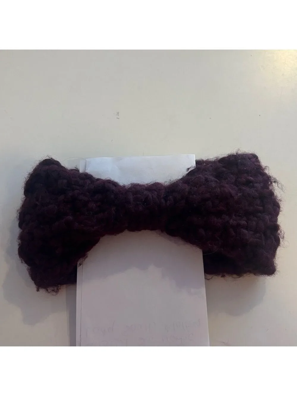 Old Navy Knit Twisted Bow Ear Warmer Headband in Burgundy